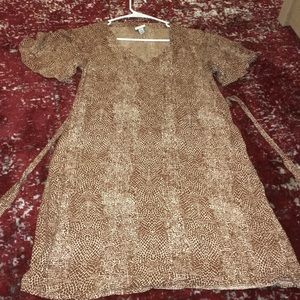 Brown print dress